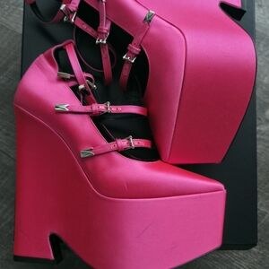 Versace Fuchsia Platform Heels